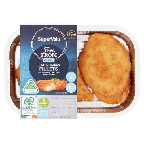 SuperValu Fresh Irish Gluten Free Breaded Chicken Flllets (275 g)