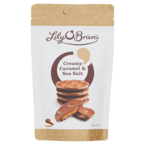 Lily O'Brien's Creamy Caramel & Sea Salt Chocoalte Bag (120 g)