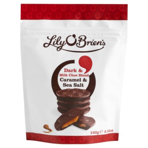 Lily O'Brien's Dark & Milk Choc Caramel & Sea Salt Bag (100 g)