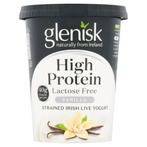 Glenisk High Protein Lactose Free Vanilla Yogurt (450 g)