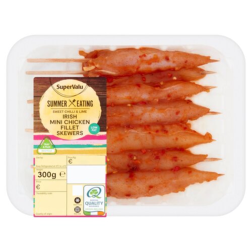 SuperValu Fresh Irish Sweet Chilli & Lime Mini Chicken Fillet Skewers (300 g)