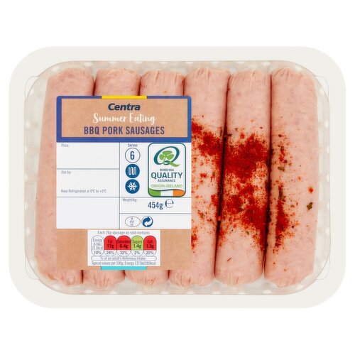 Centra Barbeque Pork Sausages 6 Pack (454 g)