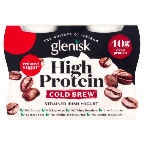 Glenisk High Protein Cold Brew Strained Irish Yogurt 4 Pack (105 g)