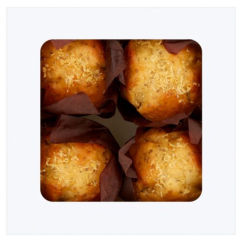 Lemon & Poppy Sedd Muffins (4 Piece)