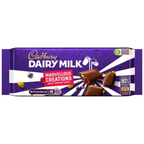 Cadbury Dairy Milk Marvellous Creations Jelly Popping Candy Bar (160 g)