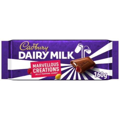 Cadbury Dairy Milk Marvellous Creations Jelly Popping Candy Bar (160 g)