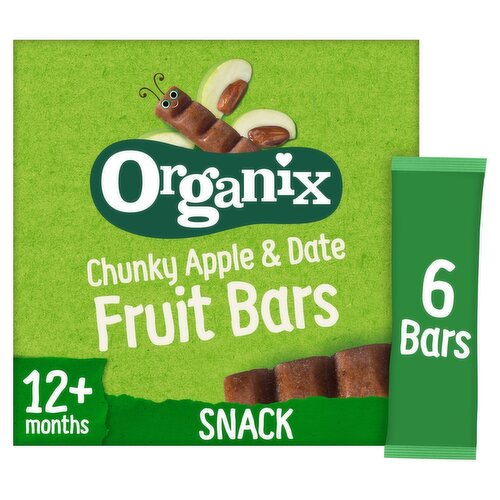 Organix Chunky Apple & Date Fruit Bars 12+ Months 6 Pack (102 g)