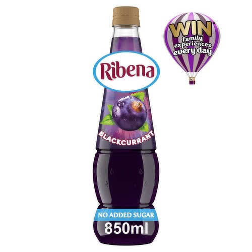 Ribena Blackcurrant Concentrate No Added Sugar (850 ml)