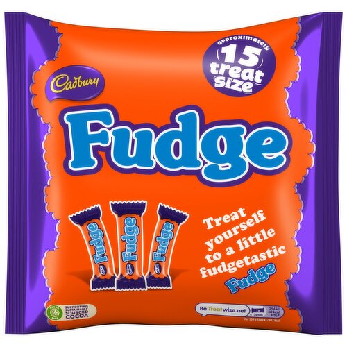 Cadbury Fudge Chocolate Bars Treatsize Bag  (202 g)