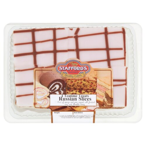 Staffords Teatime Treats Russian Slices 4 Pack (450 g)