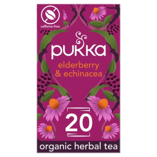 Pukka Organic Elderberry & Echinacea With Elderflower Tea (40 g)