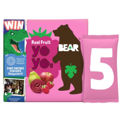 Bear Raspberry Yoyo Pure Fruit Rolls 5 Pack (100 g)