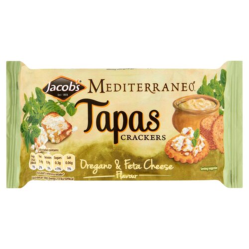 Jacob's Mediterraneo Tapas Crackers Oregano & Feta Cheese Flavour (105 g)