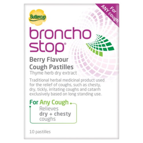 Broncho Stop Berry Flavour Cough Pastilles (10 Piece)