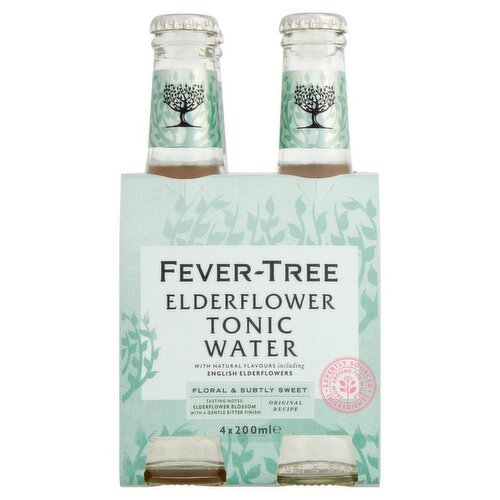 Fever-Tree Elderflower Tonic Water 4 Pack (200 ml)