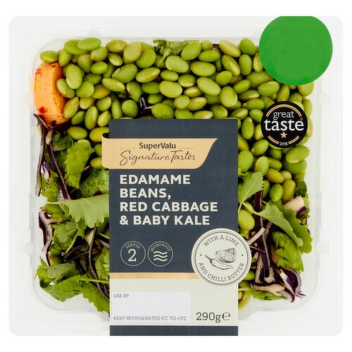 SuperValu Signature Tastes Edamame Beans. Red Cabbage & Kale with Lime & Butter (290 g)