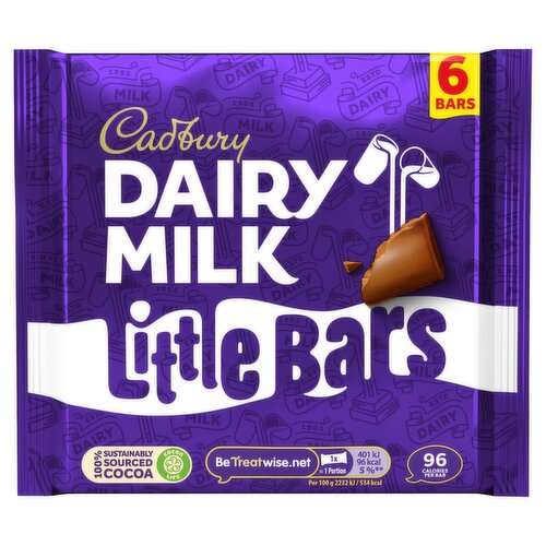 Cadbury Dairy Milk Little Bars 6 Pack (18 g)