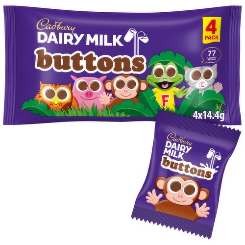 Cadbury Dairy Milk Buttons 4 Pack (14.4 g)