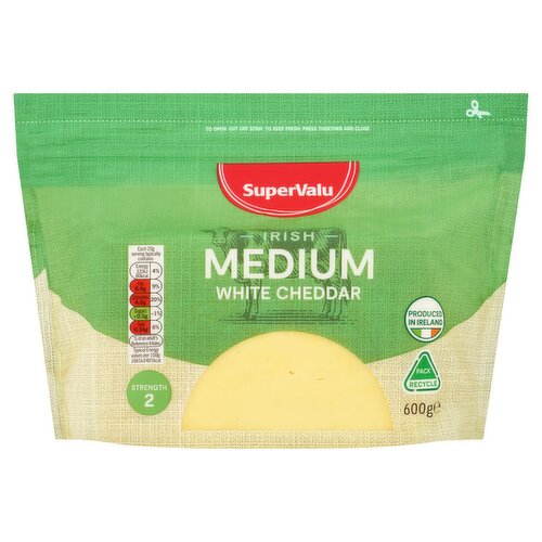 SuperValu Medium White Cheddar (600 g)