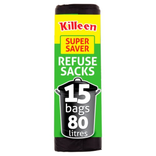 Killeen 80l Refuse Sacks (15 Piece)