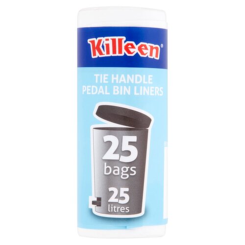 Killeen 25l Pedal Bin Tie Handle Liners (25 Piece)