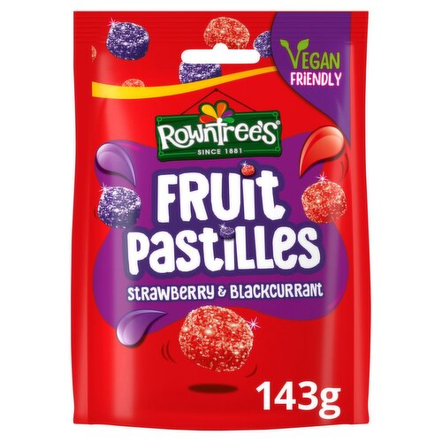 Rowntree's Fruit Pastilles Strawberry & Blackcurrant Pouch (143 g)