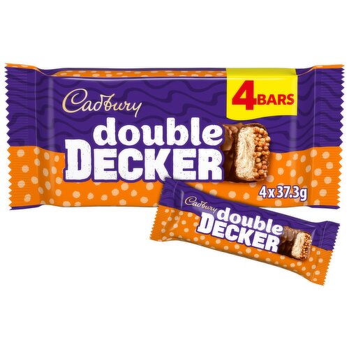 Cadbury Double Decker Chocolate Bar 4 Pack (37.3 g)