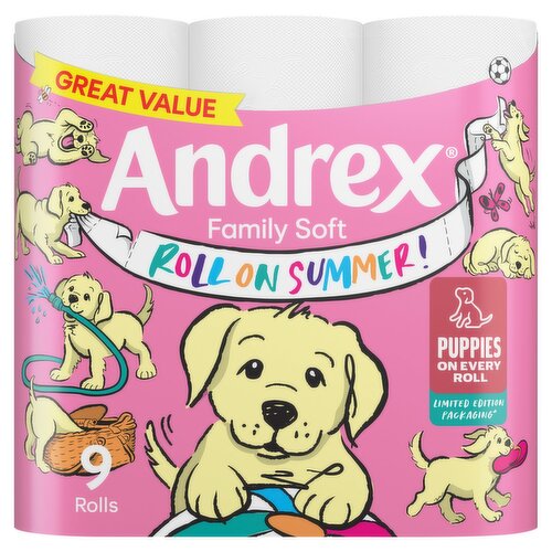 Andrex Family Soft Toilet Tissue (9 Roll)