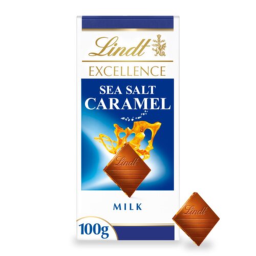 Lindt Excellence Sea Salt Caramel Milk Chocolate Bar (100 g)