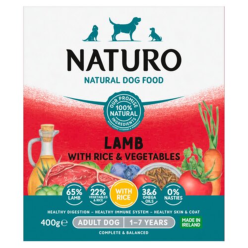 Naturo Lamb with Rice & Vegetables Dog Food (400 g)