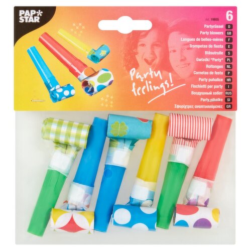 Pap Star Party Blowouts (6 Piece)