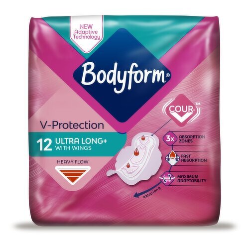 Bodyform Fresh Protect Ultra Long Sanitary Towels (12 Piece)
