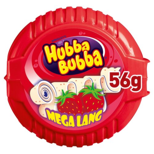 Wrigley's Hubba Bubba Snappy Strawberry Mega Long (56 g)