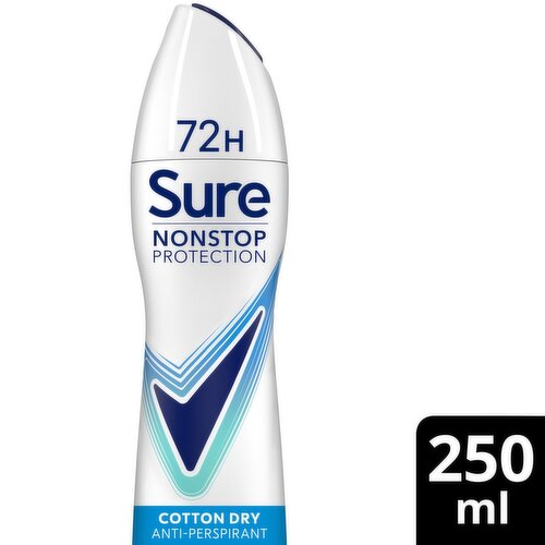 Sure Non Stop 72 Hour Antiperspirant Deodorant Spray (250 ml)