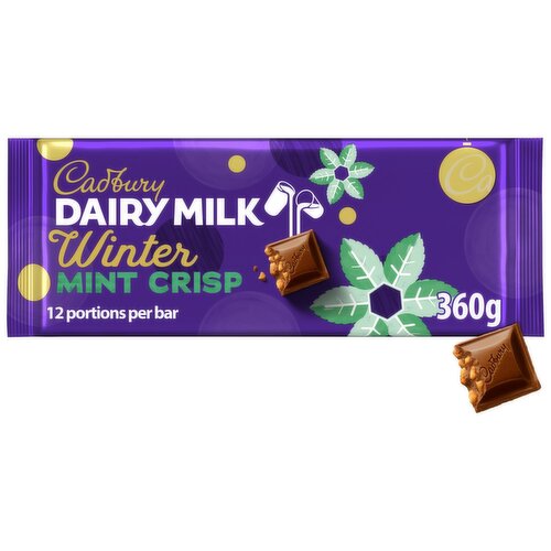 Cadbury Winter Mint Crisp Chocolate Bar (360 g)