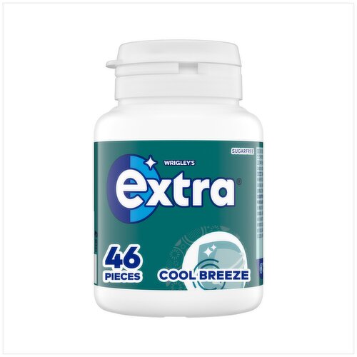 Wrigley's Extra Cool Breeze Sugar Free Chewing Gum Bottle (64 g)