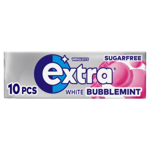 Wrigleys Extra White Bubblemint Chewing Gum 10 Pieces (14 g)
