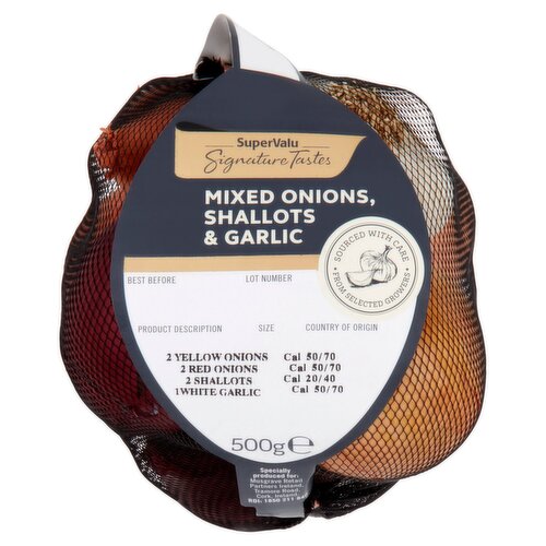 SuperValu Signature Tastes Mixed Onions. Shallots & Garlic (500 g)