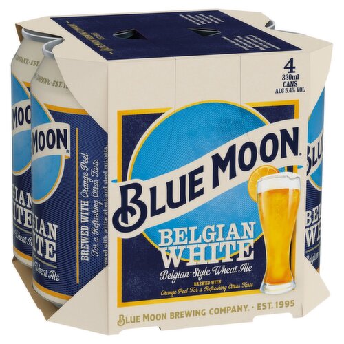 Blue Moon Ale Can 4 Pack (330 ml)