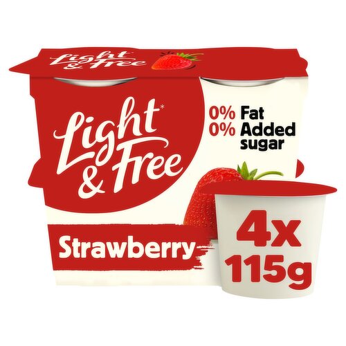 Danone Light & Free Strawberry Yogurt 4 Pack (115 g)