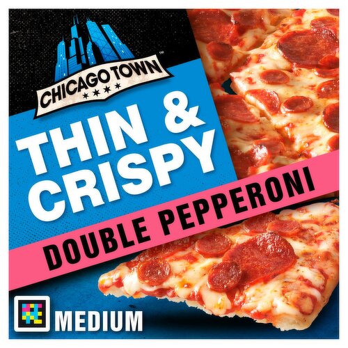 Chicago Town Double Pepperoni Thin & Crispy Pizza (320 g)