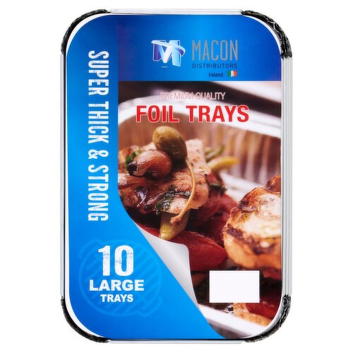 Macon Rectangular Foil Tray With Lid 10 Pack (10 Piece)