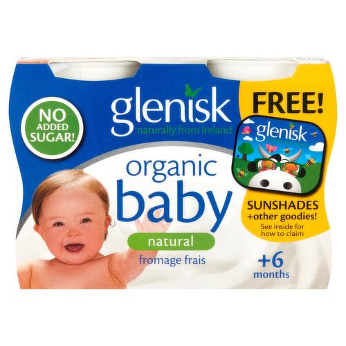 Glenisk Organic Baby Natural Yogurt 4 Pack (240 g)