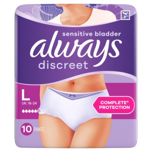 Always Discreet Incontinence Underwear Normal Large (10 Piece)