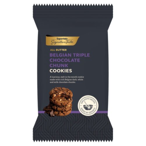 SuperValu Signature Tastes All Butter Belgian Triple Chocolate Chunk Cookies (200 g)