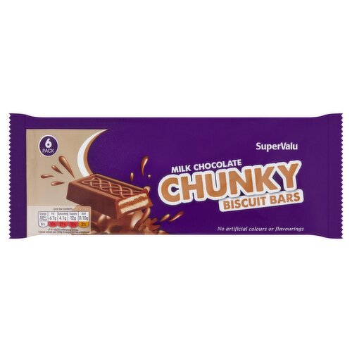 SuperValu Milk Chocolate Chunky Biscuit Bars (144 g)