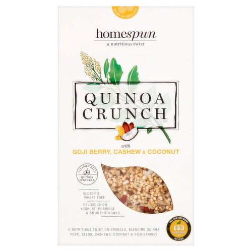 Homespun Quinoa Crunch with Goji Berry, Cashew & Cocunut (275 g)