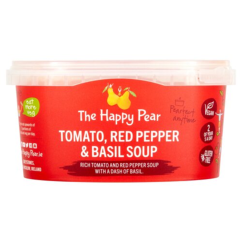 The Happy Pear Tomato, Red Pepper & Basil Soup (375 g)