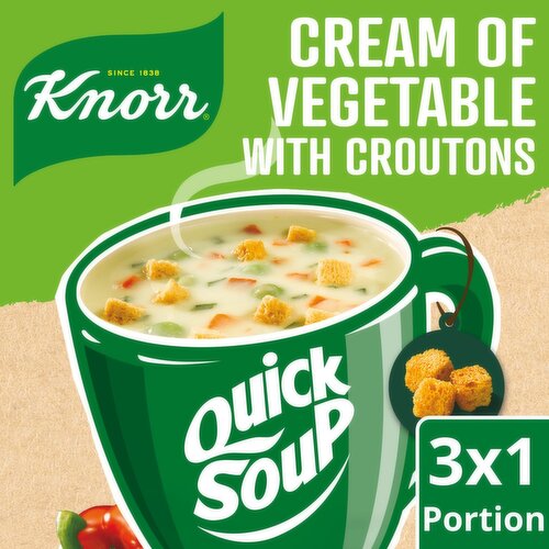 Knorr Quick Soup Cream of Vegetable with Croutons 3 Portions (51 g)