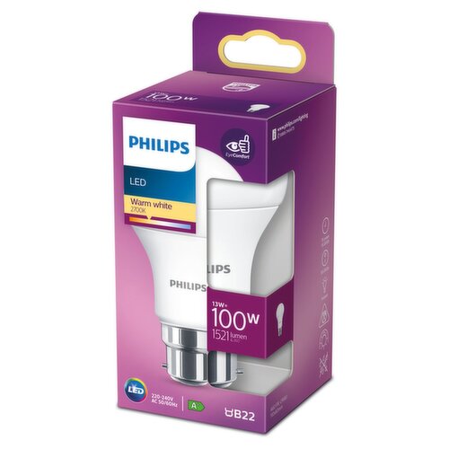 Philips LED 100W B22 Warm White Light Bulb (1 Piece)